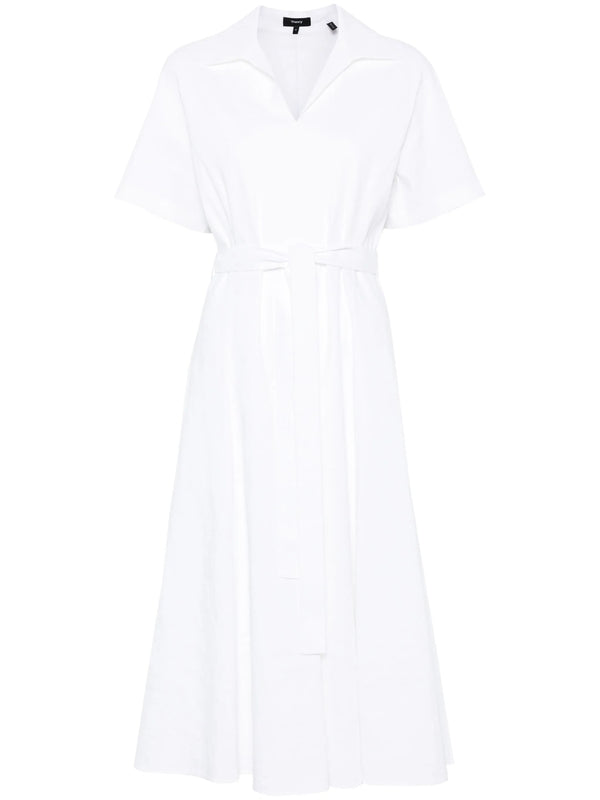 Theory White Long Dress