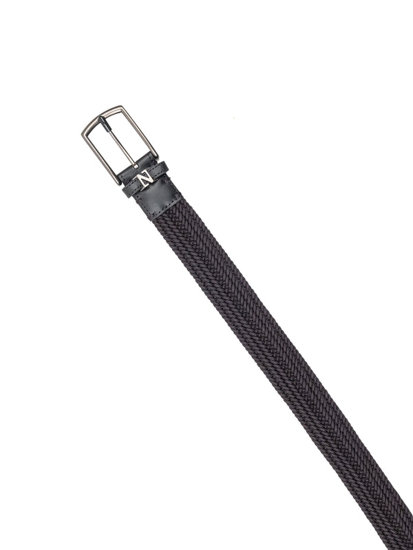 Metal Logo Woven Belt