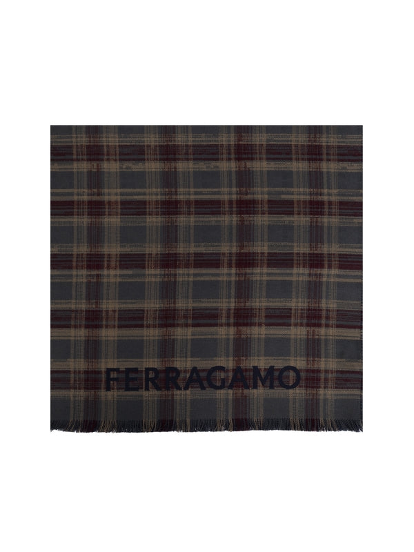 Logo Printing Check Wool Muffler