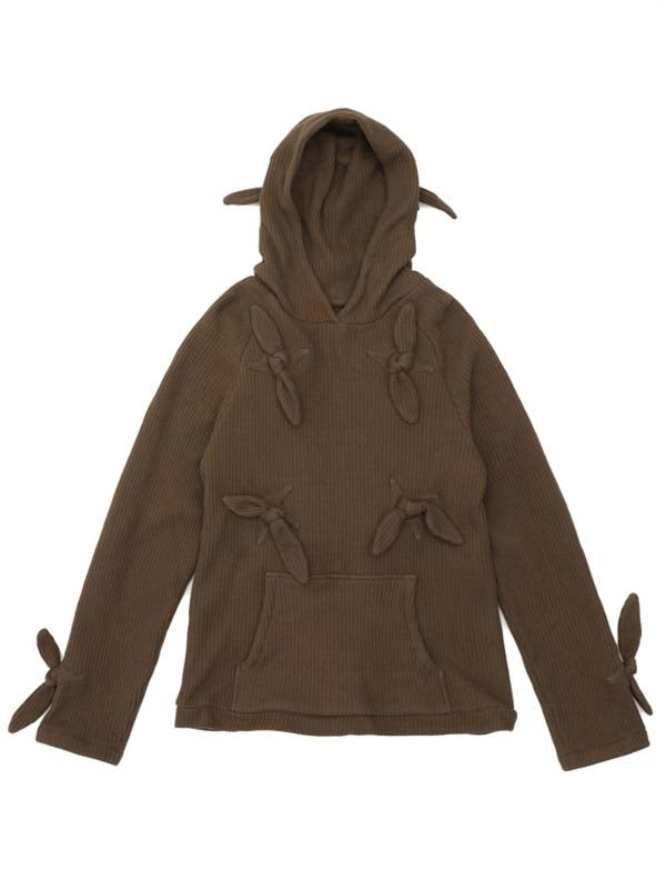 STAR Knot Waffle Knit Hoodie