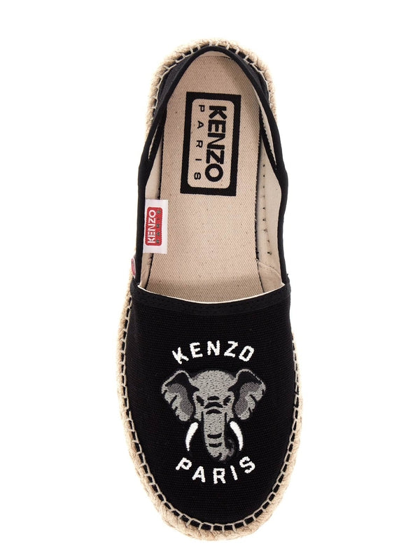 Logo Embroidery Canvas Loafers