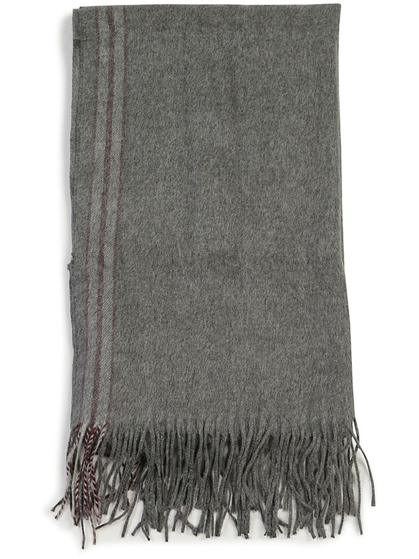 Fringe Detail Silk Scarf