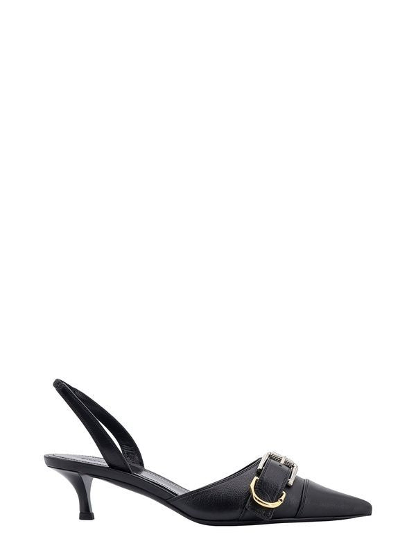 Voyou Buckle Leather Slingback Heels