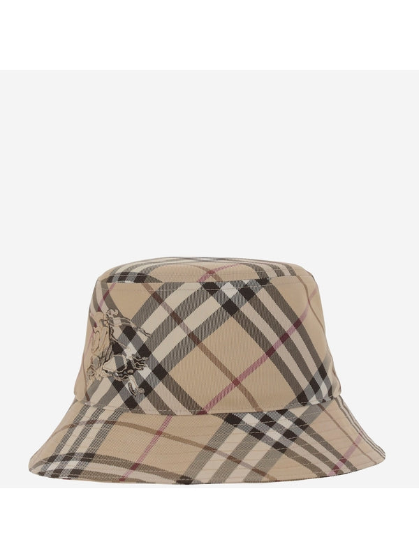 Ekd Logo Check Pattern Bucket Hat