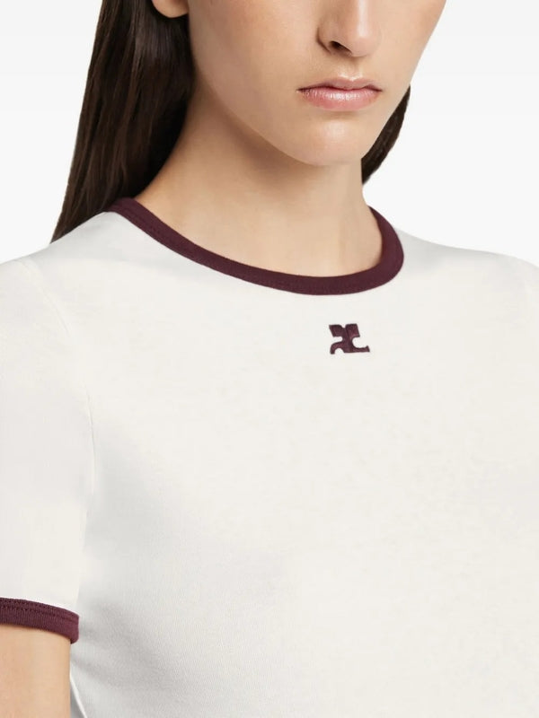 Courrèges White Short Sleeve T-Shirt