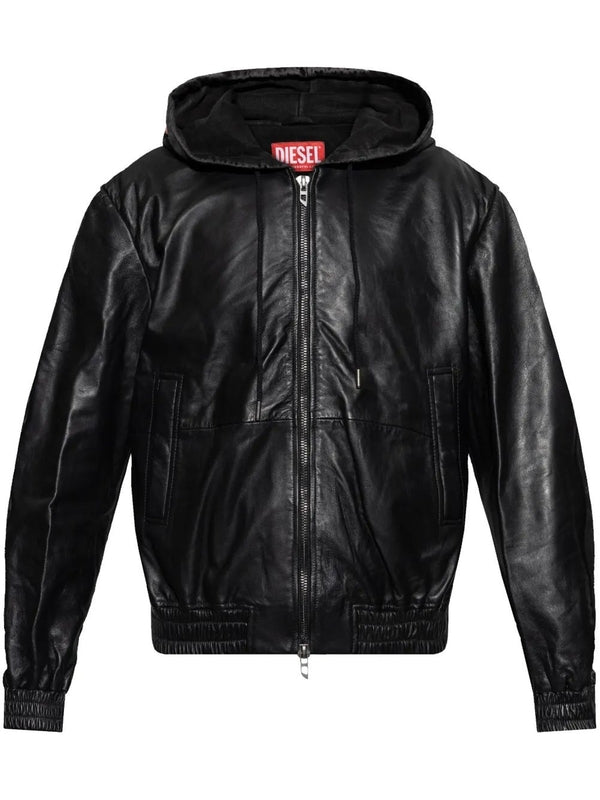 Ochs Hoodieed Leather Jacket