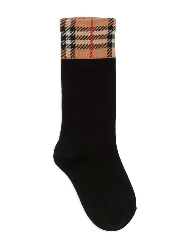 Check Pattern Detail Socks 2 Pack