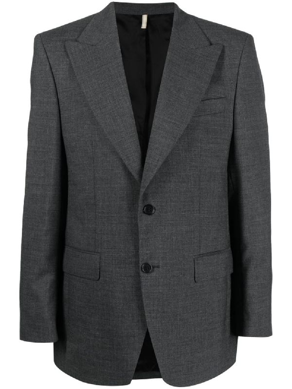 Sb Peak Lapel Wool Single Jacket