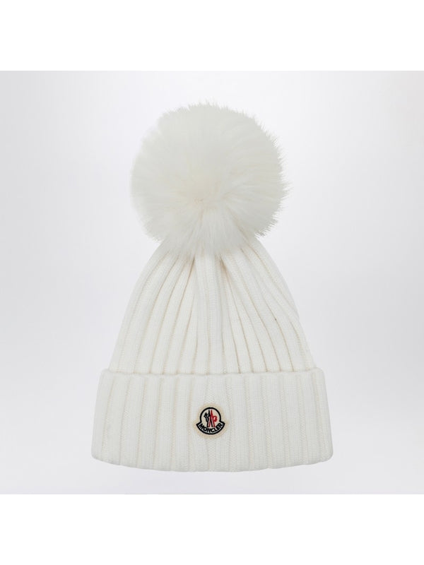 Moncler White Beanies