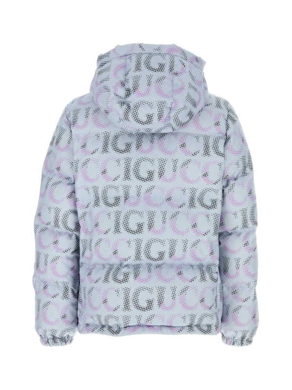 Allover Logo Hoodieed Padded Jacket