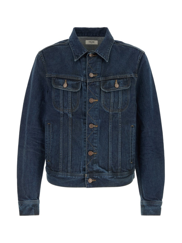 Back Logo Patch Trucker Jacket