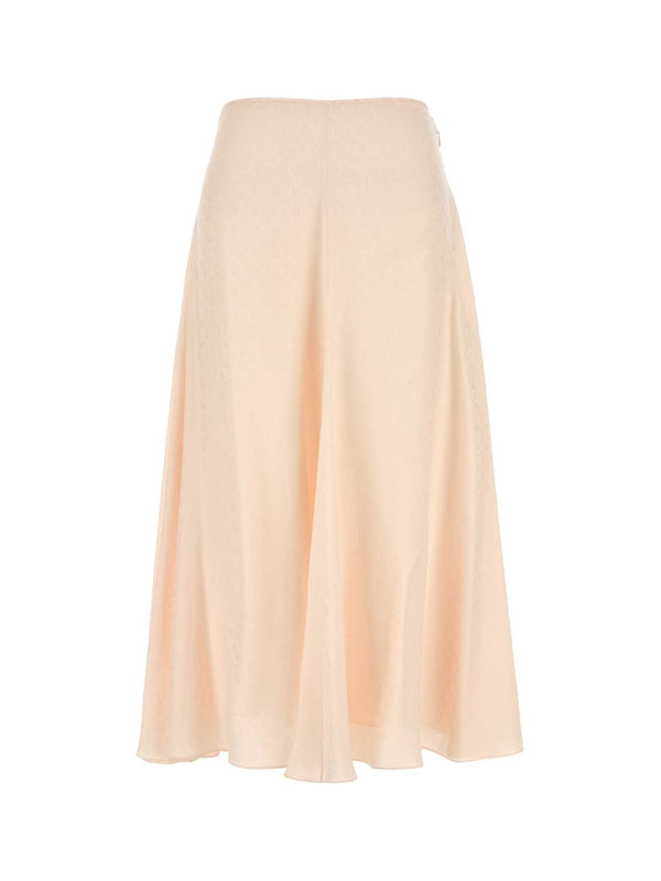 Silk Flare Midi Skirt