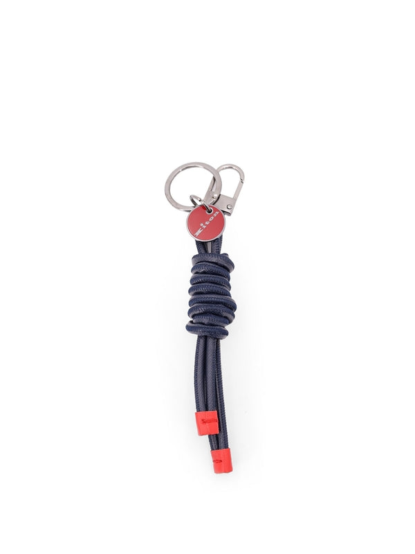 Logo Charm Leather Keyring