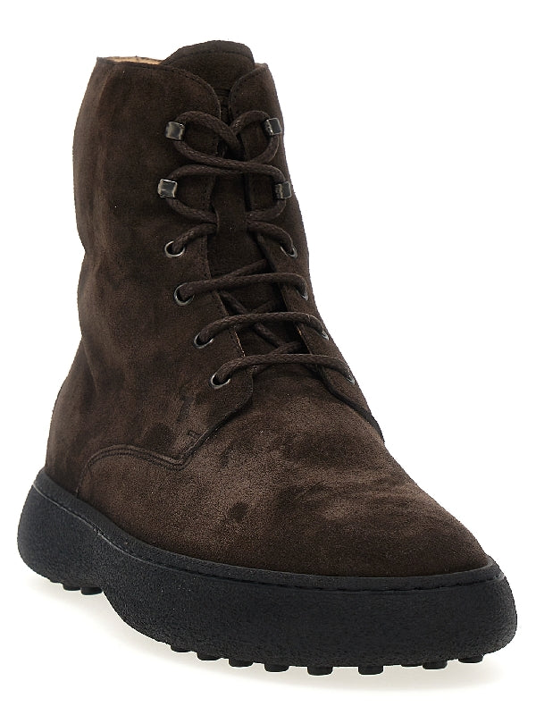 Winter Suede Lace-Up Boots