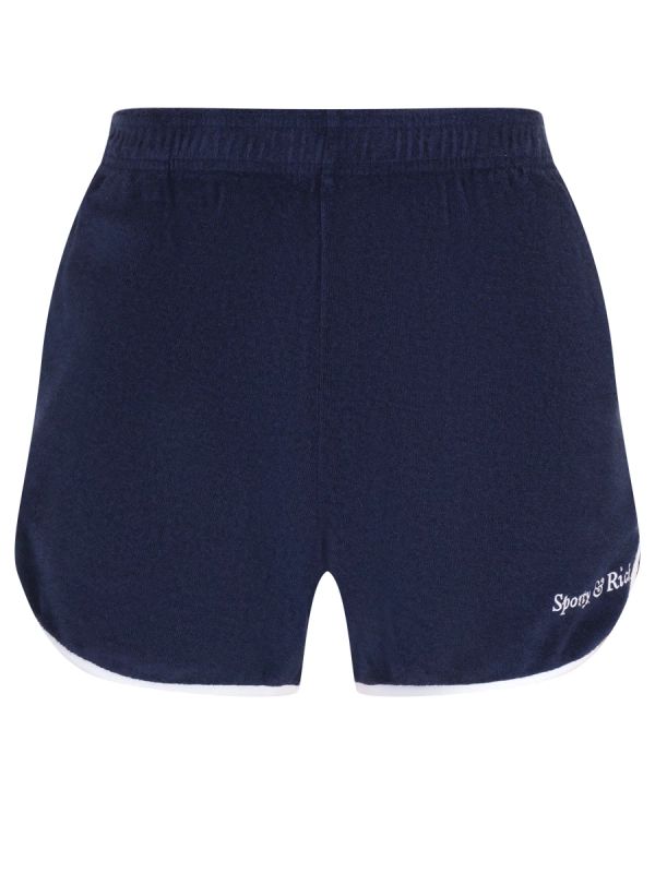 Logo Embroidered Terry Cotton Shorts