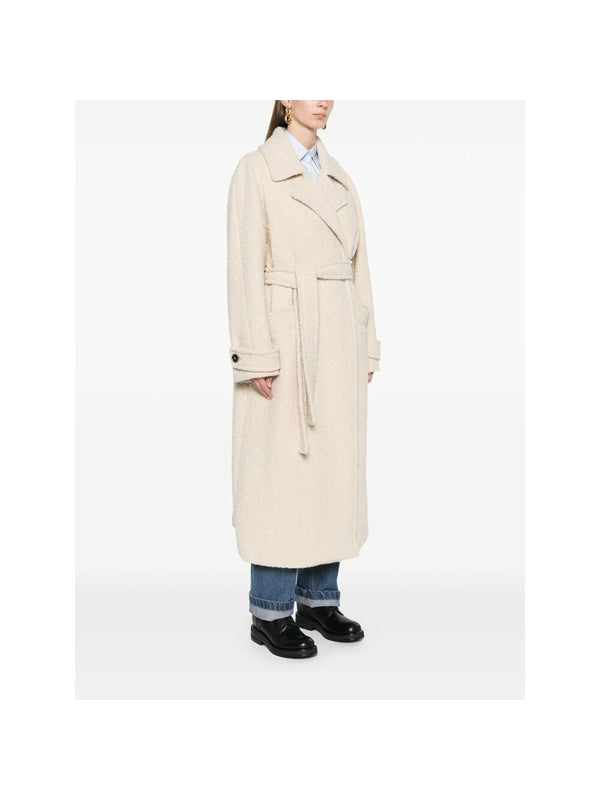 Belt Wool Boucle Coat