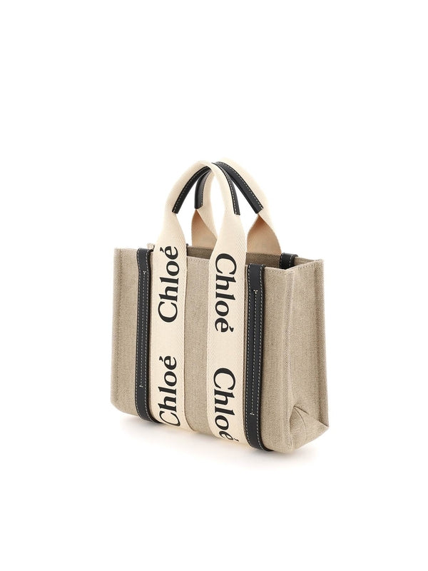 Woody Logo Small Tote Bag