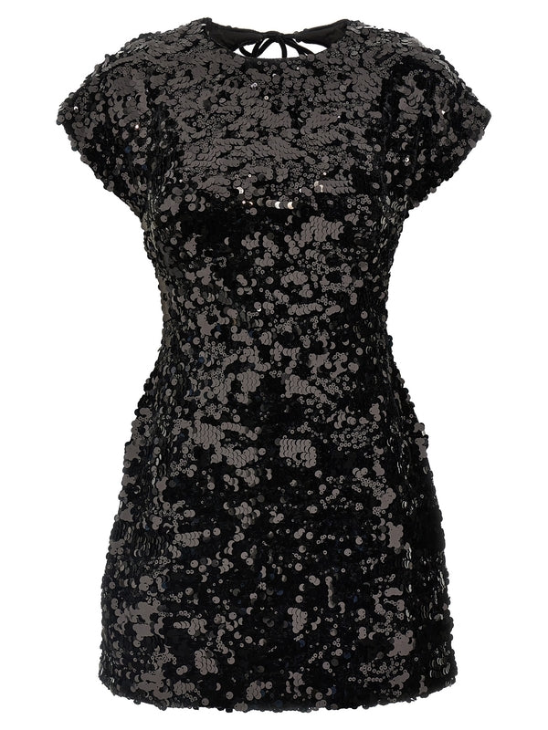 Back Tie Strap
  Sequin Mini Dress