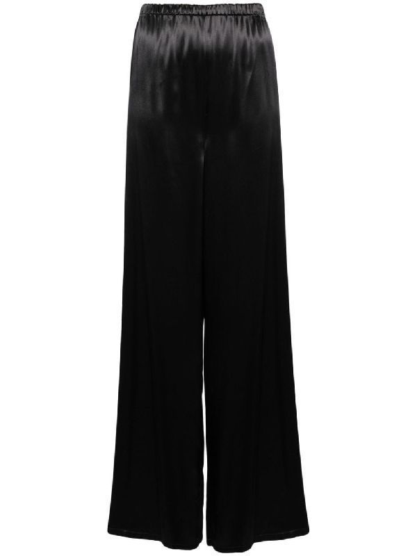 Black Satin Banded Pants