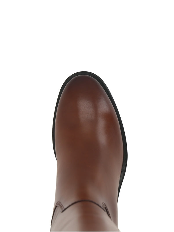 Santoni Brown High Boots
