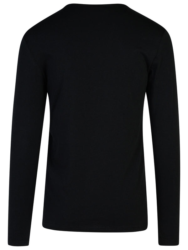 Chest Logo Cotton Long Sleeve Top