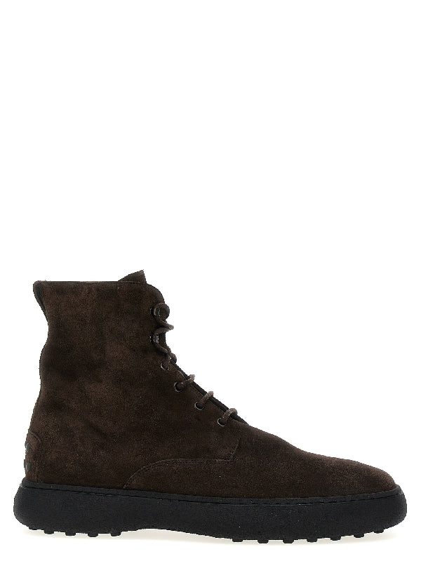 Winter Suede Lace-Up Boots