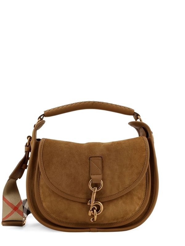 B Clip Suede Small Shoulder Bag