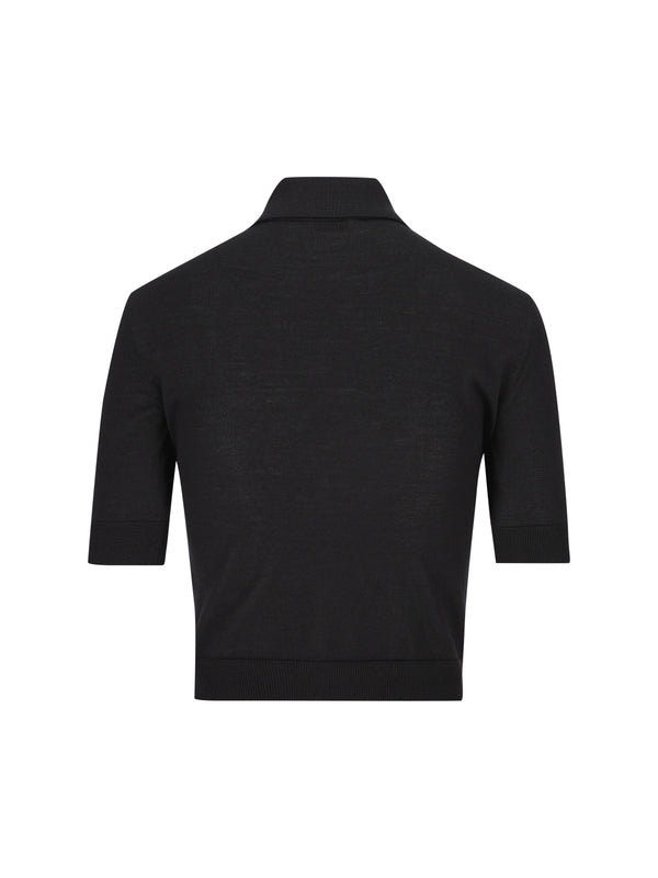 Cassandra Logo Cashmere Wool
  Polo Shirt