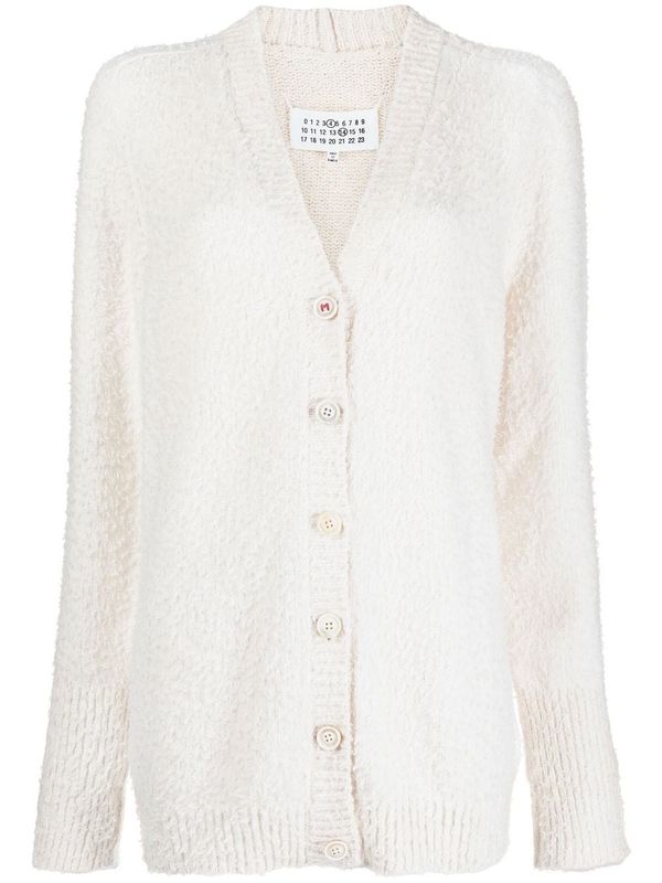 Vneck Cotton Blend Cardigan