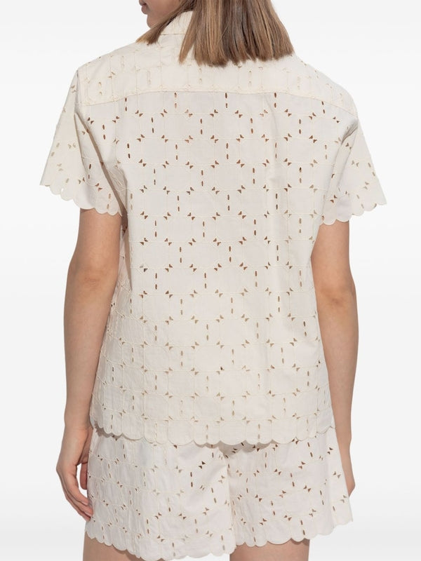 Sangallo Lace Short Sleeve
  Shirt