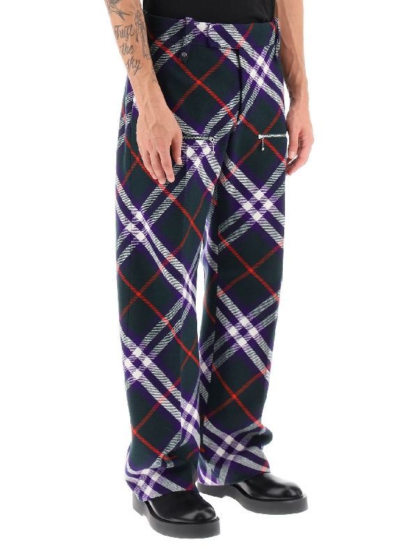 Allover Check Zipper Pocket
  Trousers