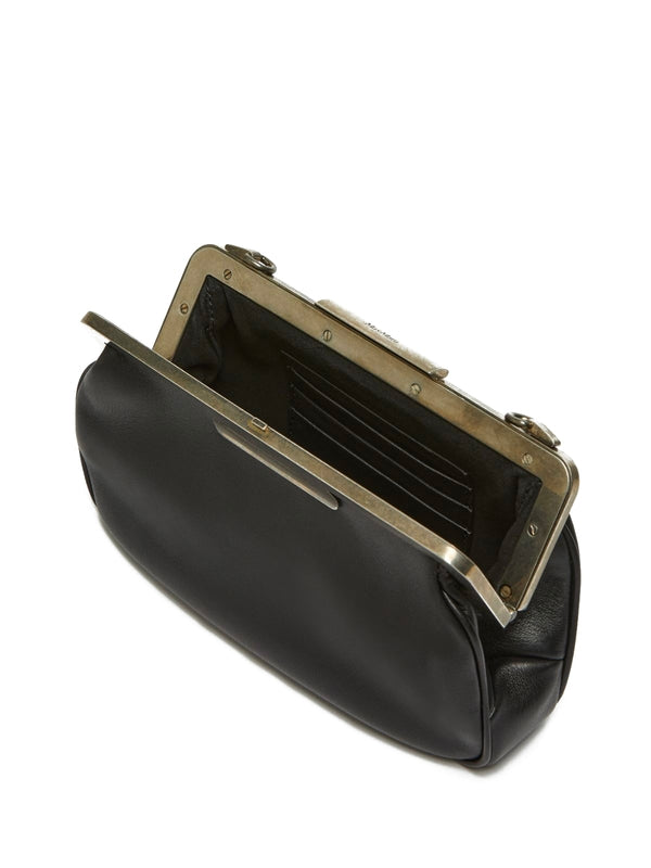 Clasp Leather Xs Clutch Bag