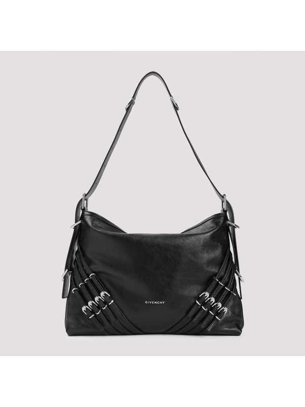 Voyou Buckle Detail Calfskin Shoulder Bag