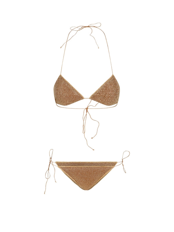 Lurex Halterneck Bikini Set