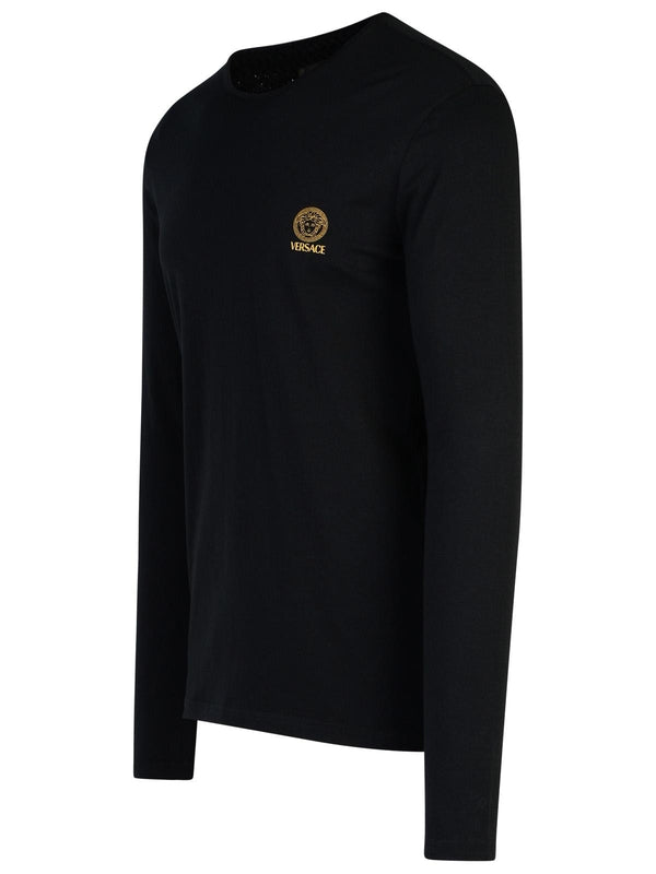 Chest Logo Cotton Long Sleeve Top