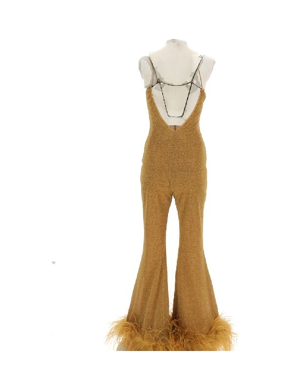 Lumiere Feather Hem Jumpsuit