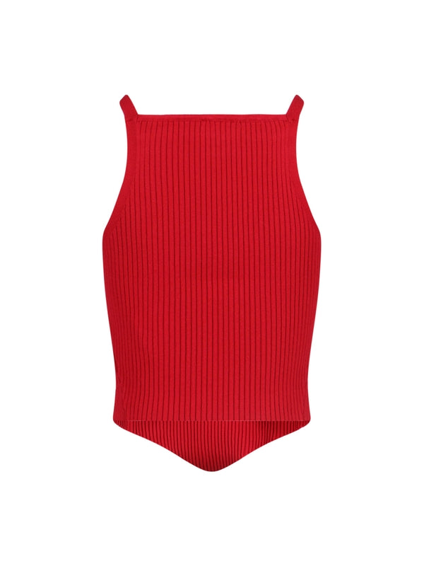 Logo Rib Sleeveless Top