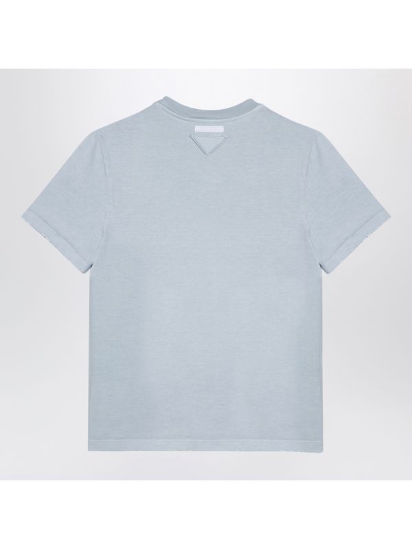 Back Triangle Logo Patch Cotton Short-sleeve T-shirt