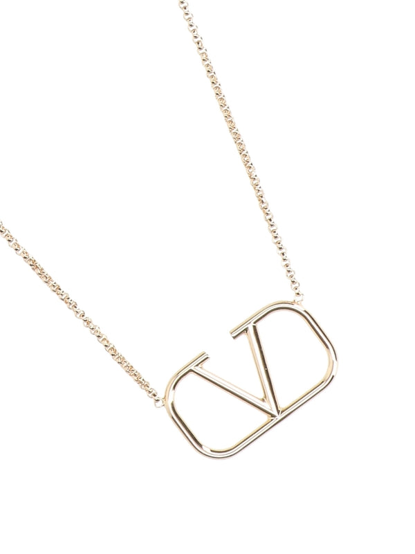 V Logo Chain Necklace