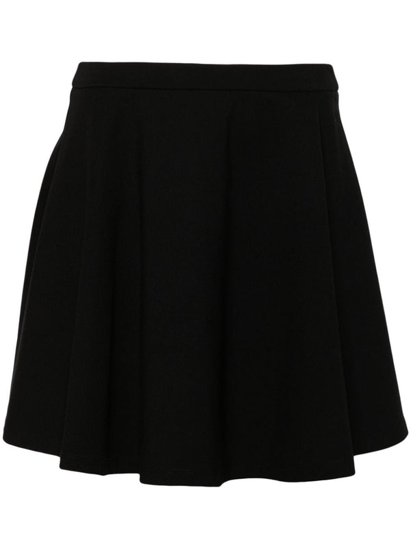 Black Flared Mini Skirt