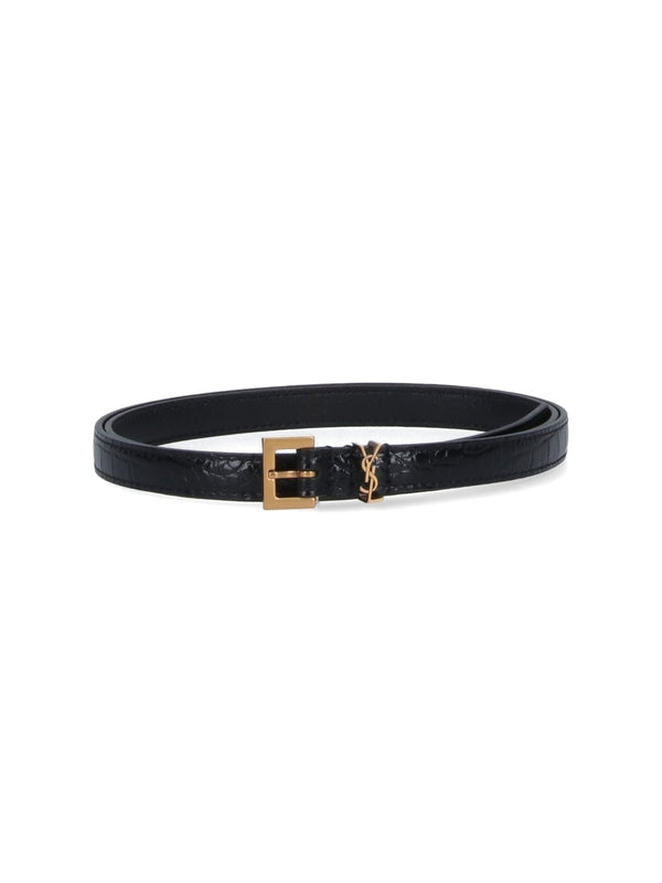 Cassandra Logo Leather Belt