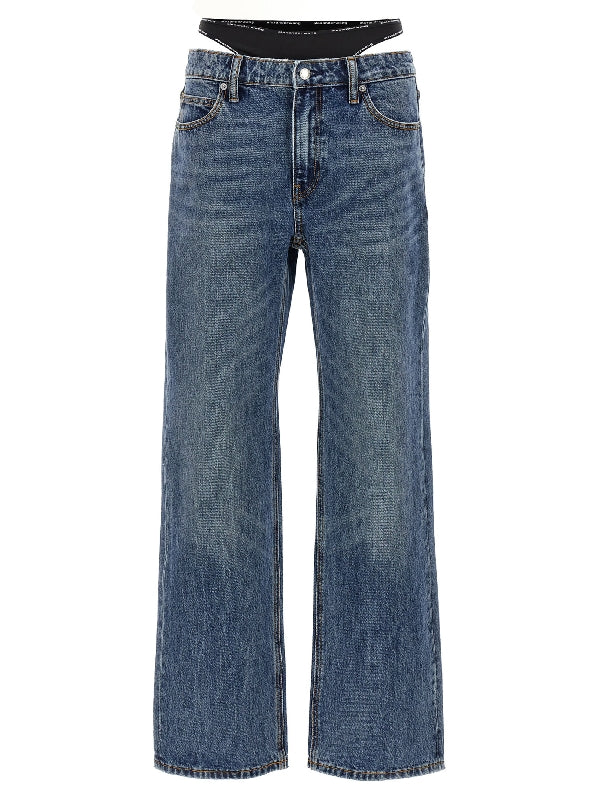 Brief Layered
  Denim Pants