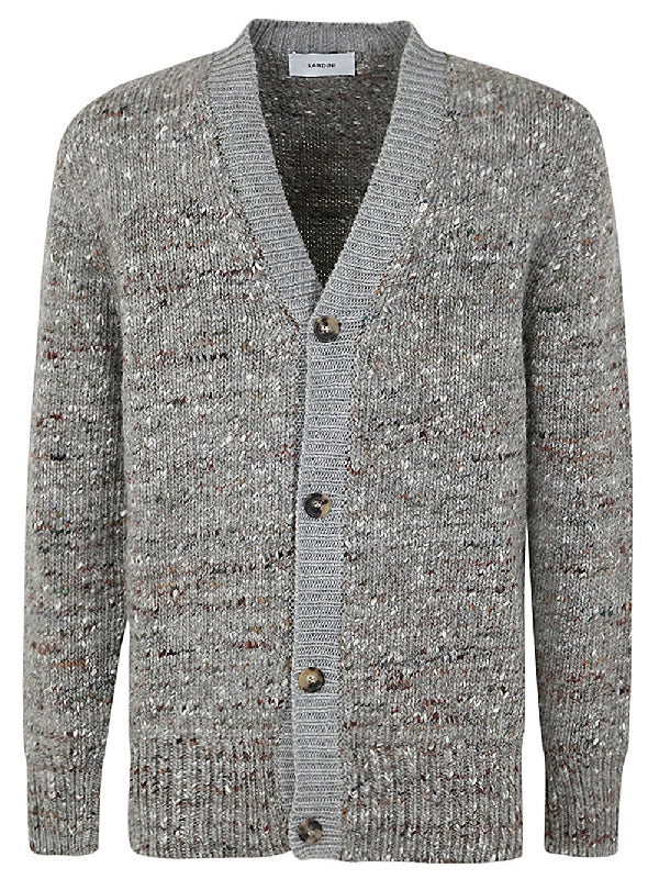 Wool Silk V-Neck Cardigan