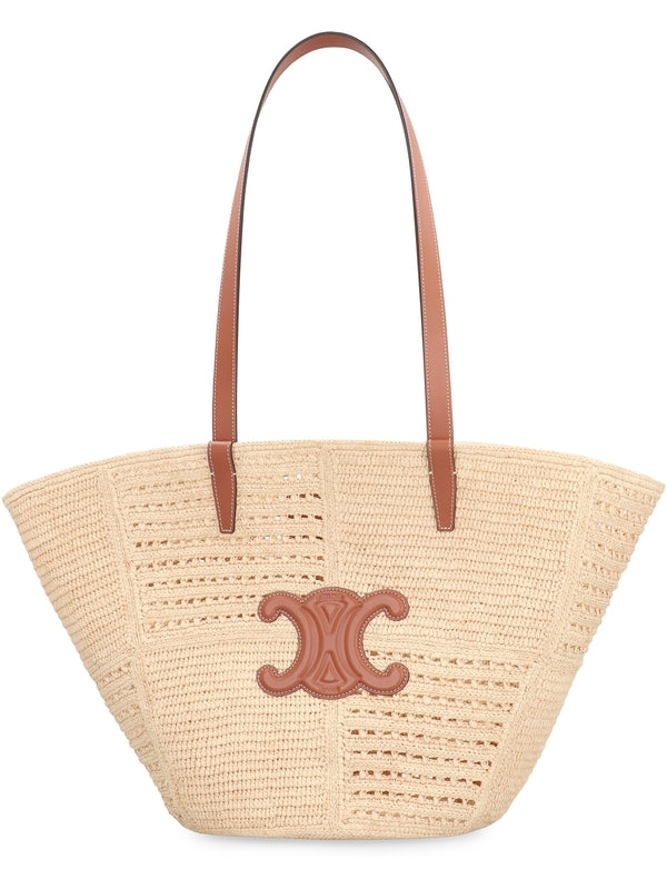 Triomphe Raffia Tote Bag