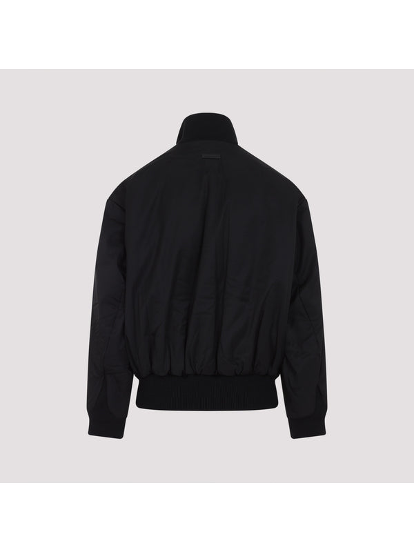 Back Logo Patch High Neck Zip-Up Track Jacket