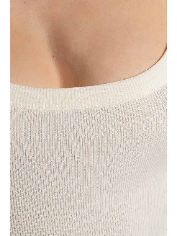 Fine Rib Cotton Bodysuit