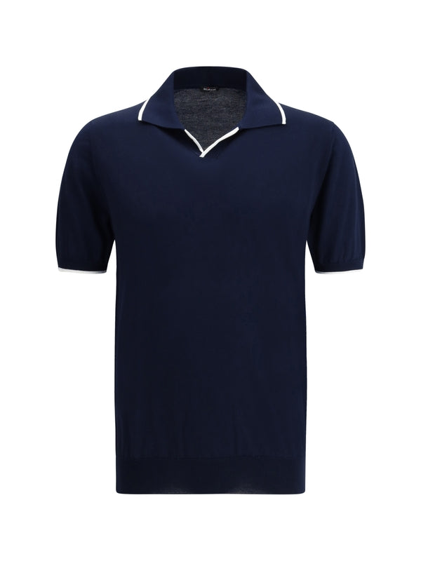 Kiton Navy Polo Shirts