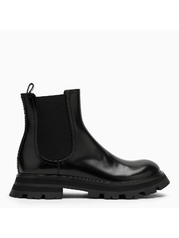 Black Leather Chelsea Boots