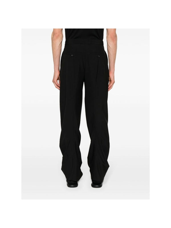 Pleated Detail Straight Pants