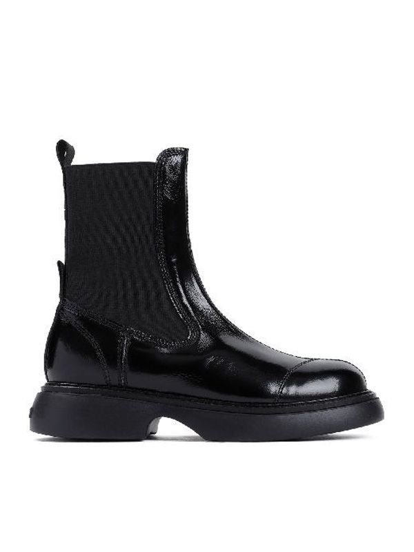 Black Leather Chelsea Boots